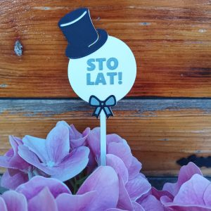 Topper "KOŁO Z CYLINDREM STO LAT"