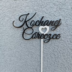 Topper "Kochanej córeczce"