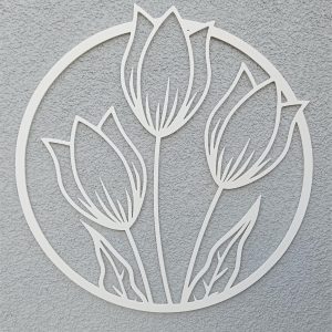 Dekoracja okienna "Tulipan w kole"