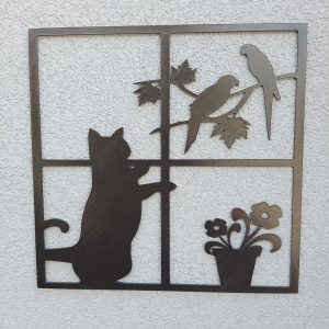 Dekoracja okienna "Kot w oknie"