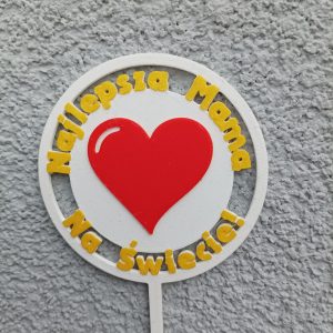 Topper "Najlepsza mama na świecie"
