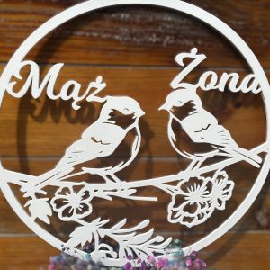 Dekoracja ślubna mąż i żona